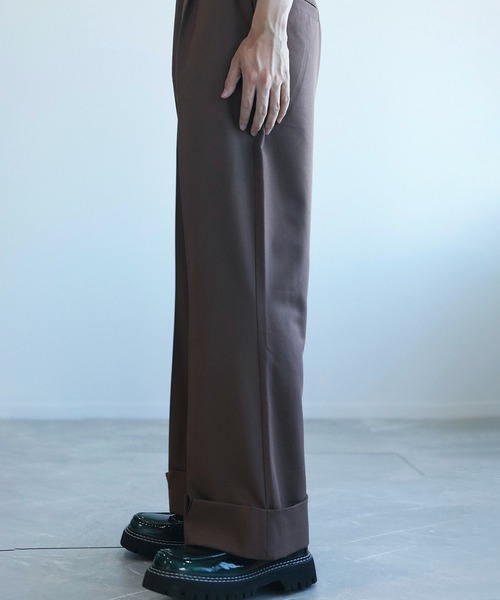aimoha（アイモハ）の「aimoha menフォールド裾パンツ【セットアップ対応】（その他パンツ・メンズ・チョコ/グレー/ブラック/ベージュ・M/L/XL）」の14枚目の写真
