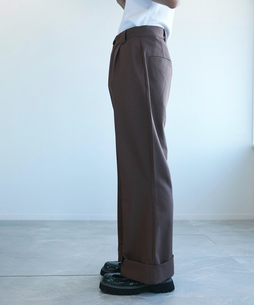 aimoha（アイモハ）の「aimoha menフォールド裾パンツ【セットアップ対応】（その他パンツ・メンズ・チョコ/グレー/ブラック/ベージュ・M/L/XL）」の15枚目の写真