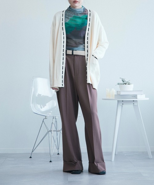 aimoha（アイモハ）の「aimoha menフォールド裾パンツ【セットアップ対応】（その他パンツ・メンズ・チョコ/グレー/ブラック/ベージュ・M/L/XL）」の10枚目の写真