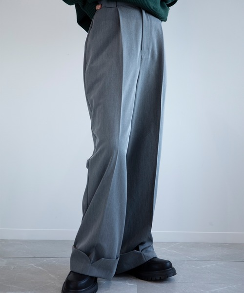 aimoha（アイモハ）の「aimoha menフォールド裾パンツ【セットアップ対応】（その他パンツ・メンズ・チョコ/グレー/ブラック/ベージュ・M/L/XL）」の20枚目の写真