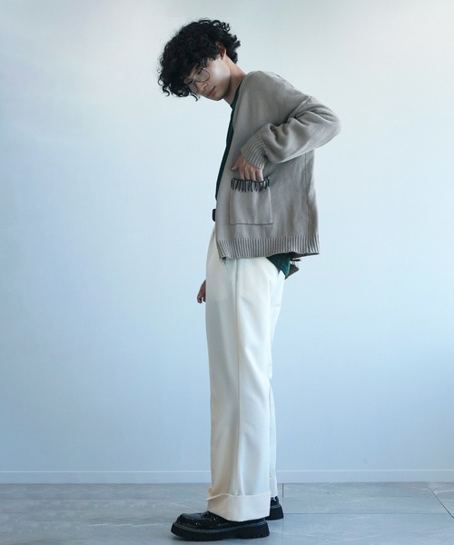 aimoha（アイモハ）の「aimoha menフォールド裾パンツ【セットアップ対応】（その他パンツ・メンズ・チョコ/グレー/ブラック/ベージュ・M/L/XL）」の22枚目の写真