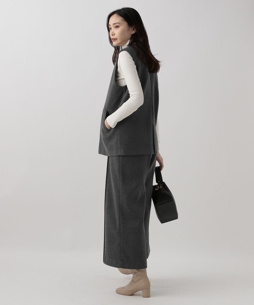 Elura(エルーラ)の「ウールライクワイドパンツ(その他パンツ・レディース・グリーン/ライトグレー/ブラウン系その他/ブラック系その他/チャコールグレー/ホワイト・LARGE/MEDIUM/X-LARGE/SMALL)」の12枚目の写真