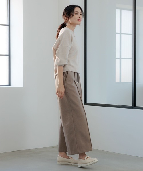 Elura(エルーラ)の「ウールライクワイドパンツ(その他パンツ・レディース・グリーン/ライトグレー/ブラウン系その他/ブラック系その他/チャコールグレー/ホワイト・LARGE/MEDIUM/X-LARGE/SMALL)」の8枚目の写真