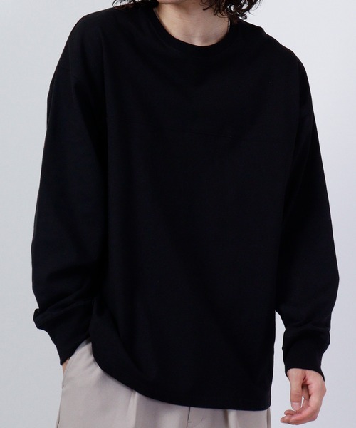 FUNALIVE(ファンアライブ)の「USA Cotton long sleeve T-shirt /コットンロンT unisex(Tシャツ/カットソー・メンズ・杢グレー/ブラック/グリーン/ブラウン/ホワイト/サックスブルー/ネイビー/チャコール/ベージュ/ピンク・XL/L/M)」の3枚目の写真