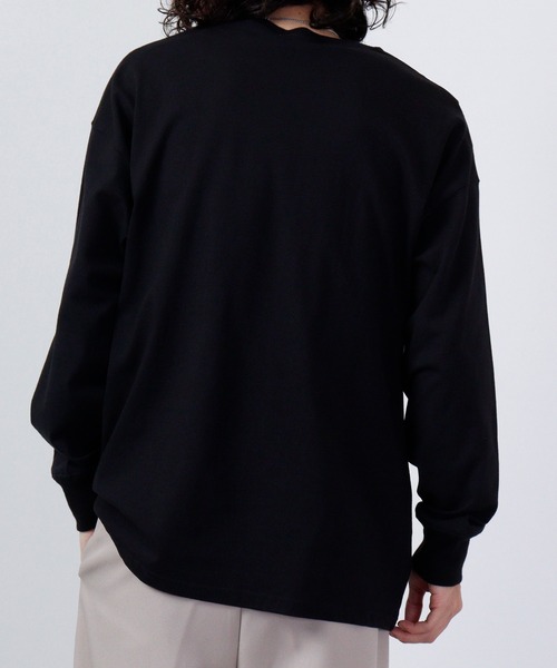 FUNALIVE(ファンアライブ)の「USA Cotton long sleeve T-shirt /コットンロンT unisex(Tシャツ/カットソー・メンズ・杢グレー/ブラック/グリーン/ブラウン/ホワイト/サックスブルー/ネイビー/チャコール/ベージュ/ピンク・XL/L/M)」の20枚目の写真