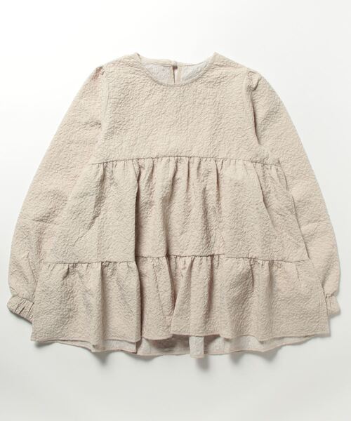 KOBE LETTUCE（コウベレタス）の「バックリボンティアードトップス（シャツ/ブラウス・レディース・ベージュ/ホワイト系/ピンク/オフホワイト/ブラック/ミント・M）」の17枚目の写真