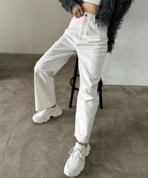 OLIVE des OLIVE | 【S/Mサイズ展開】キラキラストレートデニムパンツ　1032030070(デニムパンツ)