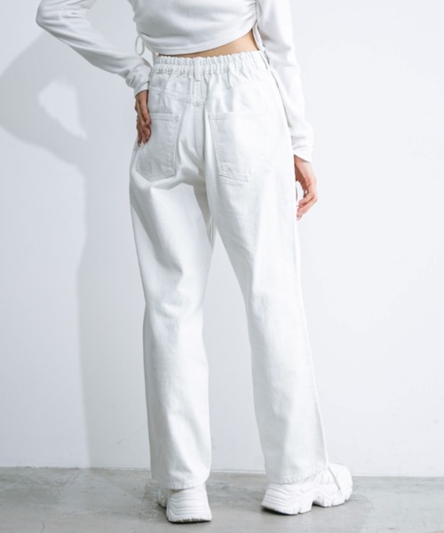 OLIVE des OLIVE（オリーブデオリーブ）の「【S/Mサイズ展開】キラキラストレートデニムパンツ　1032030070（デニムパンツ・レディース・ブルー/オフホワイト・MEDIUM/SMALL）」の21枚目の写真