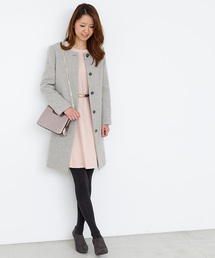 NATURAL BEAUTY BASIC | ツイードシャークロングコート(その他アウター)