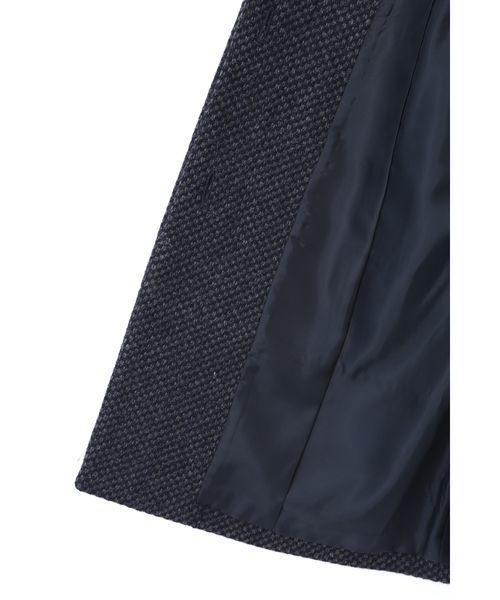 NATURAL BEAUTY BASIC（ナチュラルビューティーベーシック）の「【andGIRL 12月号掲載】【AneCan 12月号掲載】ツイードシャークロングコート（その他アウター・レディース・ブラック/ダークネイビー/グレー・SMALL/LARGE/MEDIUM）」の6枚目の写真