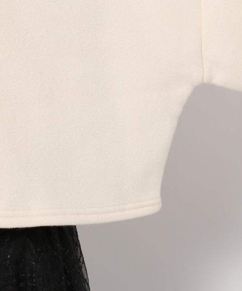 mysty woman（ミスティウーマン）の「線描き刺繍ロゴスウェット  988037（スウェット・レディース・ライトグリーン/モカ/オフホワイト・FREE）」の15枚目の写真