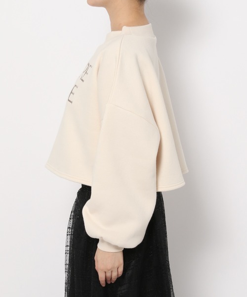 mysty woman（ミスティウーマン）の「線描き刺繍ロゴスウェット  988037（スウェット・レディース・ライトグリーン/モカ/オフホワイト・FREE）」の10枚目の写真