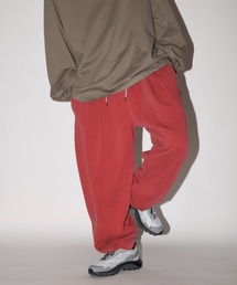 SUPERTHANKS（スーパーサンクス）の「【オーバーダイ加工】スウェット ワイド ルーズパンツ（ユニセックス）Wide sweat trousers (pigment dye)（スウェットパンツ）」