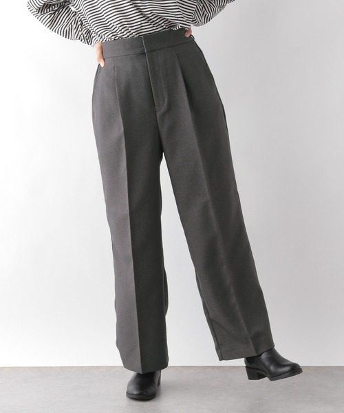 GLOBAL WORK（グローバルワーク）の「お手入れらくらくサス付きワイドパンツ/979219（その他パンツ・レディース・グレー/カーキブラウン/ブラック・LARGE/MEDIUM）」の13枚目の写真