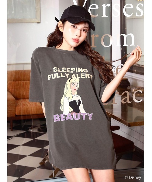 Darich(ダーリッチ)の「ピグメントグラフィックビッグTシャツ(Tシャツ/カットソー・レディース・チャコールグレー・FREE)」の7枚目の写真