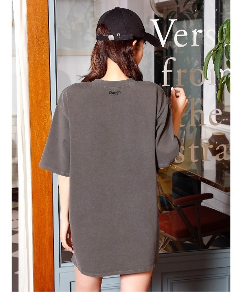 Darich(ダーリッチ)の「ピグメントグラフィックビッグTシャツ(Tシャツ/カットソー・レディース・チャコールグレー・FREE)」の10枚目の写真