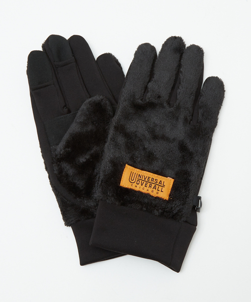 UNIVERSAL OVERALL（ユニバーサルオーバーオール）の「【UNIVERSAL OVERALL/ユニバーサルオーバーオール】ボアフリース ストレッチ/ タッチパネル対応 スマートグローブ（手袋・メンズ・ダークグリーン/グレー/ブラック/ネイビー・フリー）」の2枚目の写真