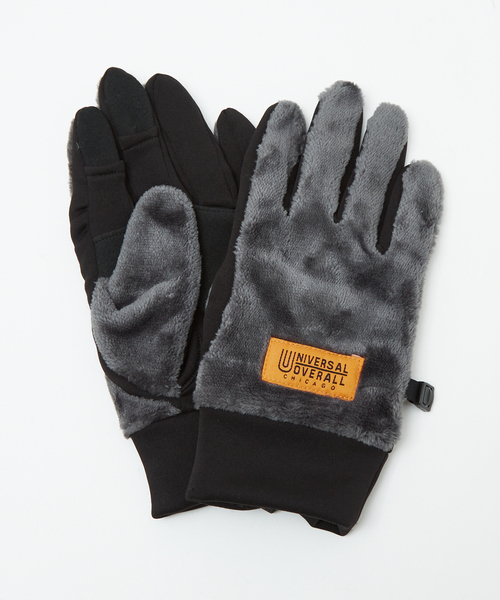 UNIVERSAL OVERALL（ユニバーサルオーバーオール）の「【UNIVERSAL OVERALL/ユニバーサルオーバーオール】ボアフリース ストレッチ/ タッチパネル対応 スマートグローブ（手袋・メンズ・ダークグリーン/グレー/ブラック/ネイビー・フリー）」の8枚目の写真