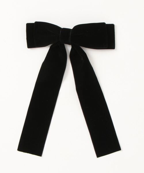 Catherine Cottage（キャサリンコテージ）の「ベロアリボンヘアクリップ（バレッタ/ヘアクリップ・キッズ・ブラック・FREE）」の2枚目の写真