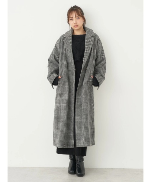 earth music&ecology（アースミュージックアンドエコロジー）の「チェスターコート(チェック)（チェスターコート・レディース・その他1・M/L）」の5枚目の写真