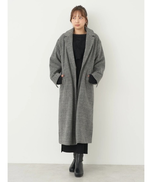 earth music&ecology（アースミュージックアンドエコロジー）の「チェスターコート(チェック)（チェスターコート・レディース・その他1・M/L）」の6枚目の写真