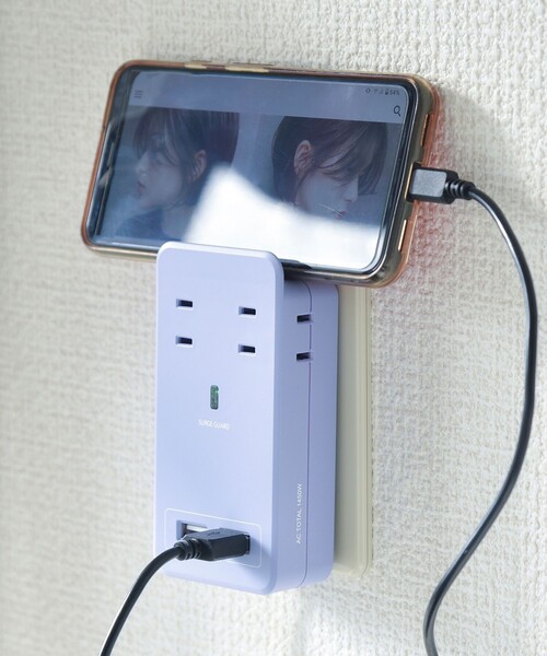 FREAK'S STORE（フリークスストア）の「Fargo/ファーゴ SATI COLOR AC4個口 4.2A USB 2ポート/サティカラー家庭用ACコンセント 4個口（生活家電・レディース・ベージュ/サックスブルー/ピンク/オレンジ/ラベンダー/グリーン・ONE SIZE）」の5枚目の写真