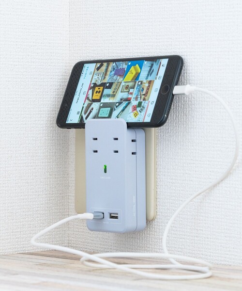 FREAK'S STORE（フリークスストア）の「Fargo/ファーゴ SATI COLOR AC4個口 4.2A USB 2ポート/サティカラー家庭用ACコンセント 4個口（生活家電・レディース・ベージュ/サックスブルー/ピンク/オレンジ/ラベンダー/グリーン・ONE SIZE）」の4枚目の写真