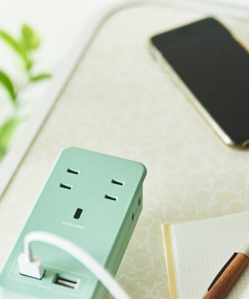 FREAK'S STORE（フリークスストア）の「Fargo/ファーゴ SATI COLOR AC4個口 4.2A USB 2ポート/サティカラー家庭用ACコンセント 4個口（生活家電・レディース・ベージュ/サックスブルー/ピンク/オレンジ/ラベンダー/グリーン・ONE SIZE）」の3枚目の写真