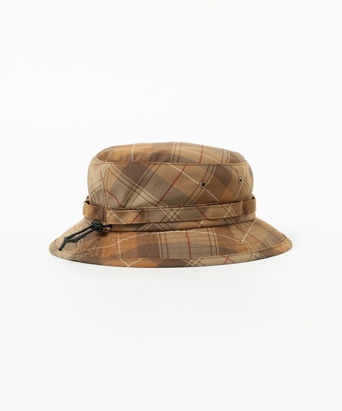 BEAMS PLUS（ビームスプラス）の「BEAMS PLUS / ウール ポリエステル チェック ジャングルハット（ハット・メンズ・グリーン/ブラウン・ONE SIZE）」の8枚目の写真
