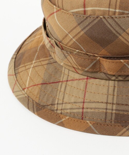BEAMS PLUS（ビームスプラス）の「BEAMS PLUS / ウール ポリエステル チェック ジャングルハット（ハット・メンズ・グリーン/ブラウン・ONE SIZE）」の9枚目の写真