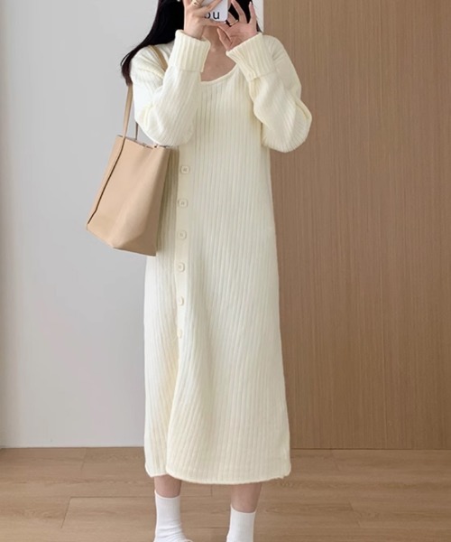 Miniministore(ミニミニストア)の「タートルネック ワンピース体型カバー韓国(ワンピース・レディース・アイボリー/ブラック/グレー/ピンク/ワインレッド・フリー)」の22枚目の写真
