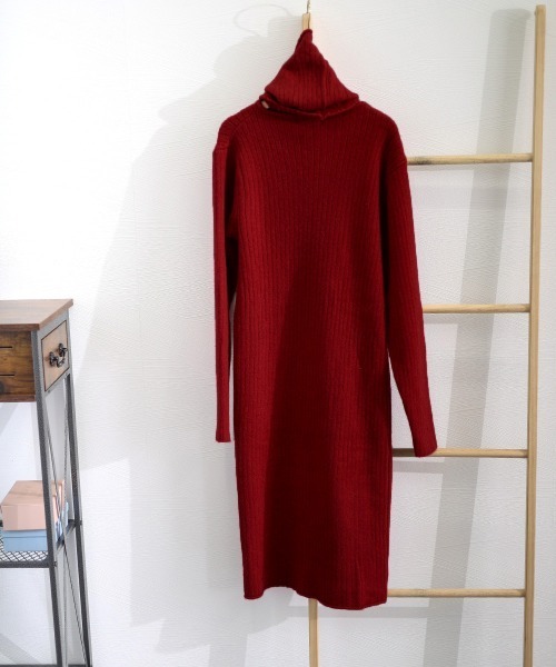 Miniministore(ミニミニストア)の「タートルネック ワンピース体型カバー韓国(ワンピース・レディース・アイボリー/ブラック/グレー/ピンク/ワインレッド・フリー)」の21枚目の写真