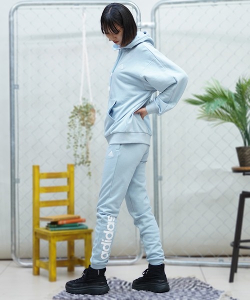 adidas（アディダス）の「adidas/アディダス ジップパーカー オーバーサイズ ジップアップ スウェット JSY18（パーカー・レディース・ライトブルー/オートミール/グレー系その他・L/XL/M）」の17枚目の写真