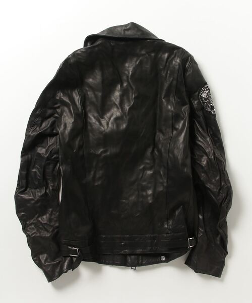FranCisT_MOR.K.S.（フランシストモークス）の「FranCisT_MOR.K.S./フランシスト モークス/HORSE LEATER VINTAGE CYCLONE RIDERS JACKET（ライダースジャケット・メンズ・ブラック・4）」の7枚目の写真