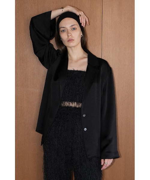 ジャケット・アウター CLANE TAILORED SATIN SHIRT CLANE（クラネ）の「CLANE/クラネ/TAILORED SATIN SHIRT（テーラード