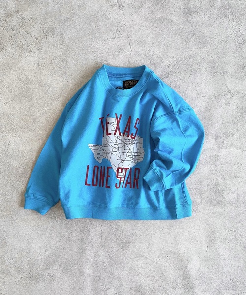 BIG FIELD(ビッグフィールド)の「ナガソデリブツキプリントロンT(80~150cm)(Tシャツ/カットソー・キッズ・オフホワイト/キャメル/ライトブルー/チャコール・120/130/140/90/100/110/95/150/80)」の13枚目の写真