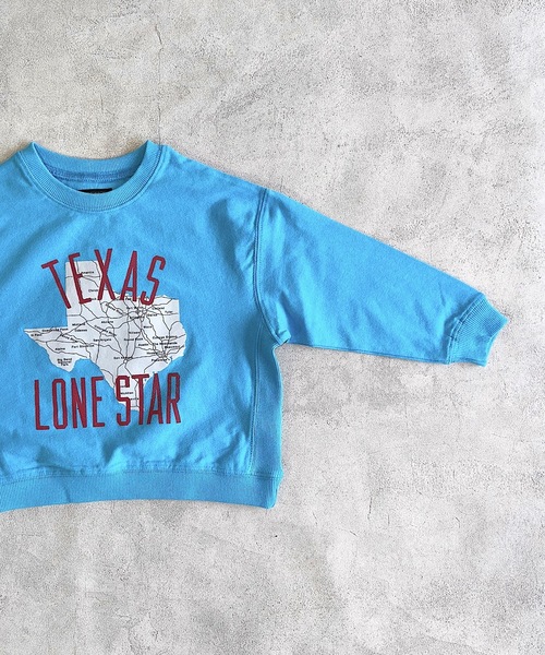 BIG FIELD(ビッグフィールド)の「ナガソデリブツキプリントロンT(80~150cm)(Tシャツ/カットソー・キッズ・オフホワイト/キャメル/ライトブルー/チャコール・120/130/140/90/100/110/95/150/80)」の12枚目の写真