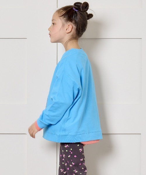 BIG FIELD(ビッグフィールド)の「ナガソデリブツキプリントロンT(80~150cm)(Tシャツ/カットソー・キッズ・オフホワイト/キャメル/ライトブルー/チャコール・120/130/140/90/100/110/95/150/80)」の15枚目の写真