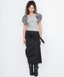 LEINWANDE ラインヴァンド セーター ニット パターンニット leinwande（ラインヴァンド）】Sheer Cable Knitted Top（ニット