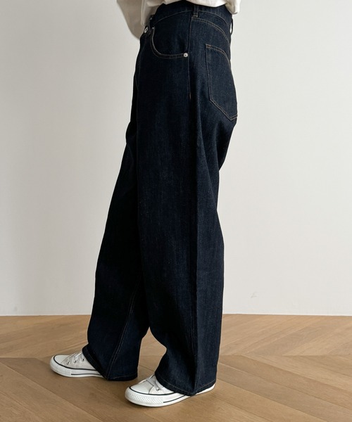 新品　CANAL JEAN choice_cnl チョイス　テーパードデニム　S CANAL JEAN（キャナルジーン）の「choice_cnl テーパードデニム