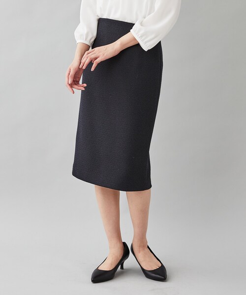 【セール】【セレモニースーツ】シンプル ツィーディー タイトスカート（スカート）｜UNTITLED（アンタイトル）