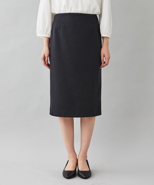 【セール】【セレモニースーツ】シンプル ツィーディー タイトスカート（スカート）｜UNTITLED（アンタイトル）