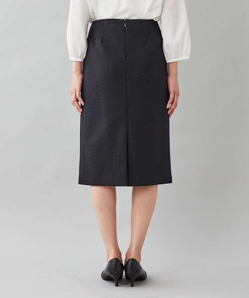 【セール】【セレモニースーツ】シンプル ツィーディー タイトスカート（スカート）｜UNTITLED（アンタイトル）