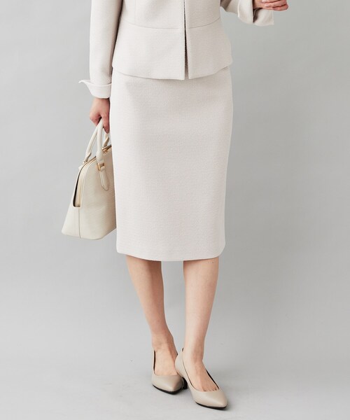 【セール】【セレモニースーツ】シンプル ツィーディー タイトスカート（スカート）｜UNTITLED（アンタイトル）