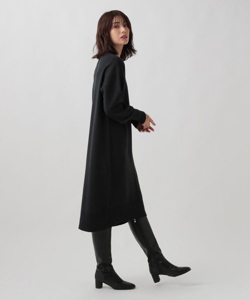 Elura(エルーラ)の「カノコ風スウェットワンピース/993455(ワンピース・レディース・チャコールグレー/ブラック・FREE)」の5枚目の写真
