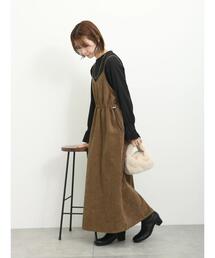 Samansa Mos2 blue | バブルコールキャミワンピース(ワンピース)