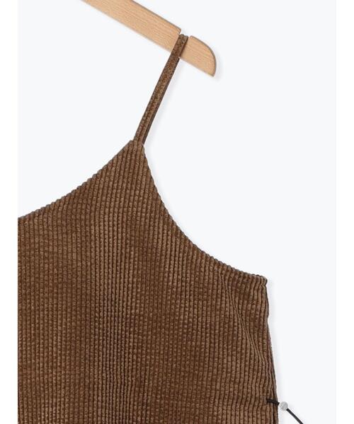 Samansa Mos2 blue（サマンサモスモスブルー）の「バブルコールキャミワンピース（ワンピース・レディース・チャコールグレー/モカ/ブラック・F）」の7枚目の写真