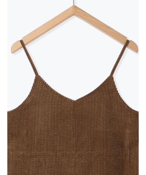 Samansa Mos2 blue（サマンサモスモスブルー）の「バブルコールキャミワンピース（ワンピース・レディース・チャコールグレー/モカ/ブラック・F）」の19枚目の写真