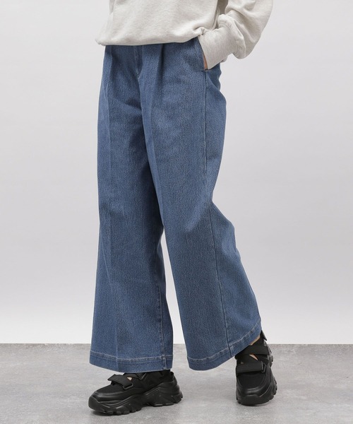 LAKOLE（ラコレ）の「ワンタックワイドデニム / 102224（デニムパンツ・レディース・チャコール/ライトブルー/アクア・LARGE/MEDIUM/SMALL）」の21枚目の写真