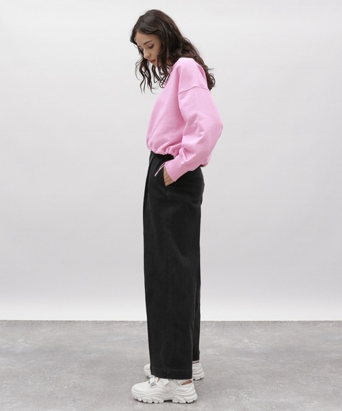 LAKOLE（ラコレ）の「ワンタックワイドデニム / 102224（デニムパンツ・レディース・チャコール/ライトブルー/アクア・LARGE/MEDIUM/SMALL）」の11枚目の写真